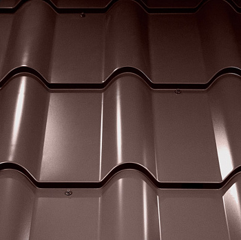 Металлочерепица Grand Line Kamea Satin RAL 8017 Шоколад